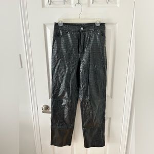 Dynamite Faux Leather Croc Pants - size 6